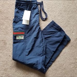Gucci Web-stripe Cotton-canvas Track Pants